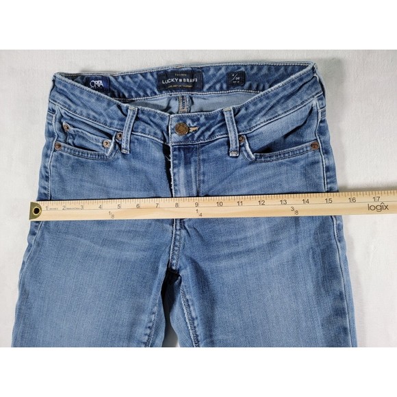 Lucky Brand Jeans Womens Lolita Skinny 2 / 26 Raw Hem Ankle Low Rise Medium Wash - Picture 10 of 16